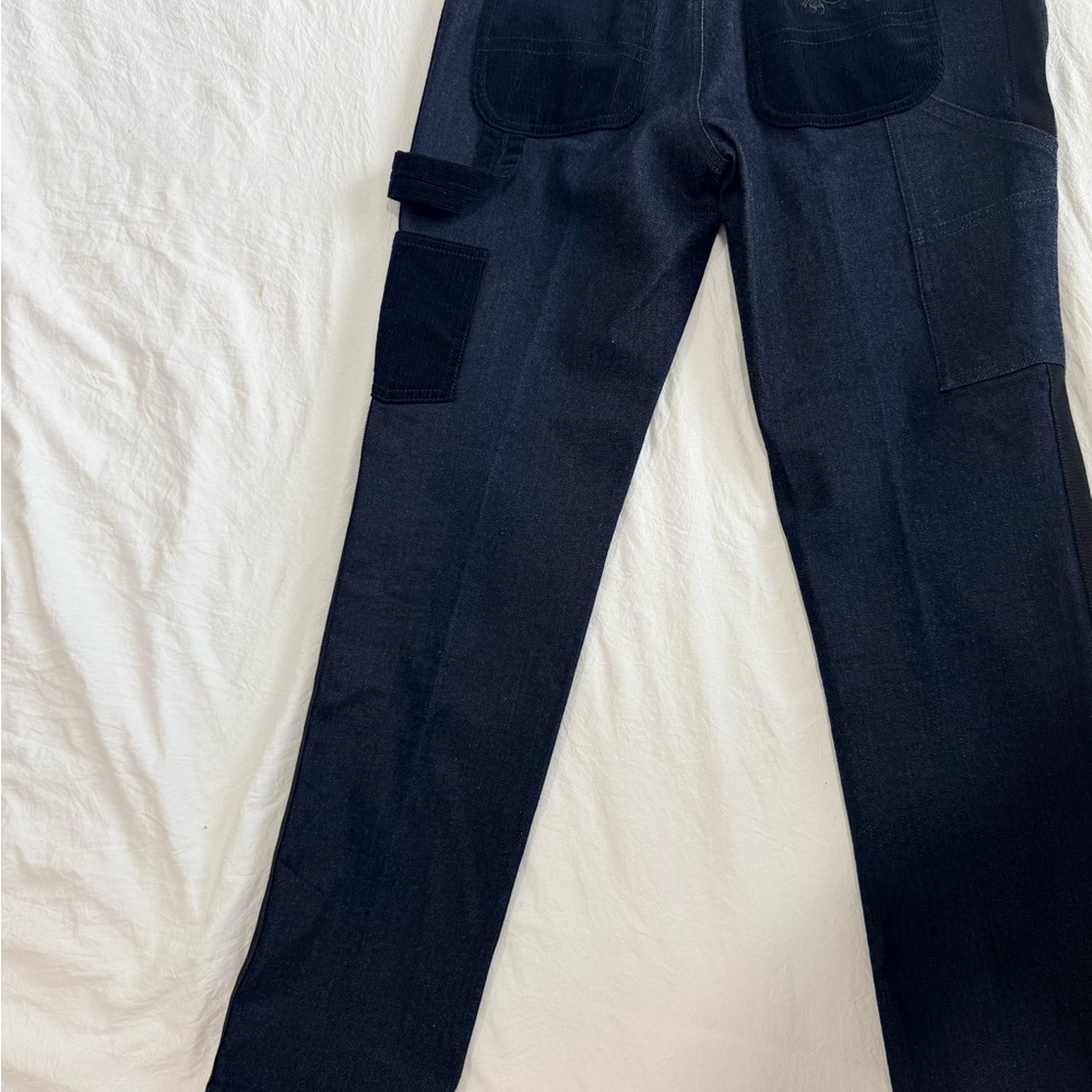 Coach Navy Women's Cargo Jeans with corduroy accessories & detailing - Picture 5 of 10